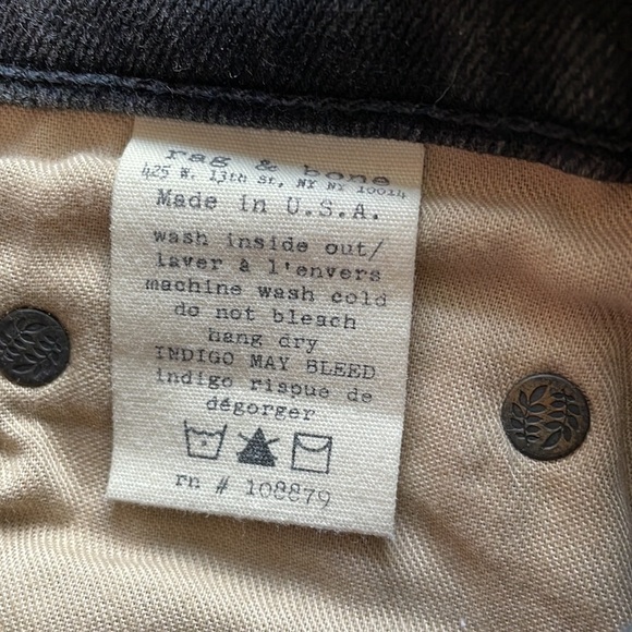rag & bone jeans The Skinny in Rock with Holes sz 27 - Picture 14 of 14